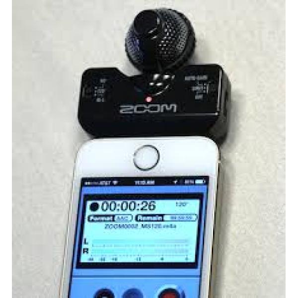 (ZOOM iQ5 Stereo Microphone for iPhone & iPad (Lightning جهاز زوم لتسجيل صوت بجودة الأستوديو على الأيفون